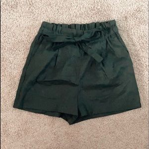 black paperbag shorts